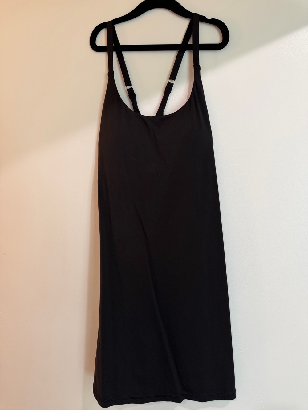 Simple Black workout Dress with Racerback Straps